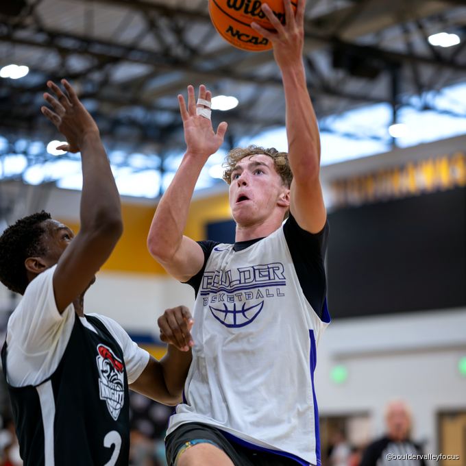 Panthers player shooting over a defender
