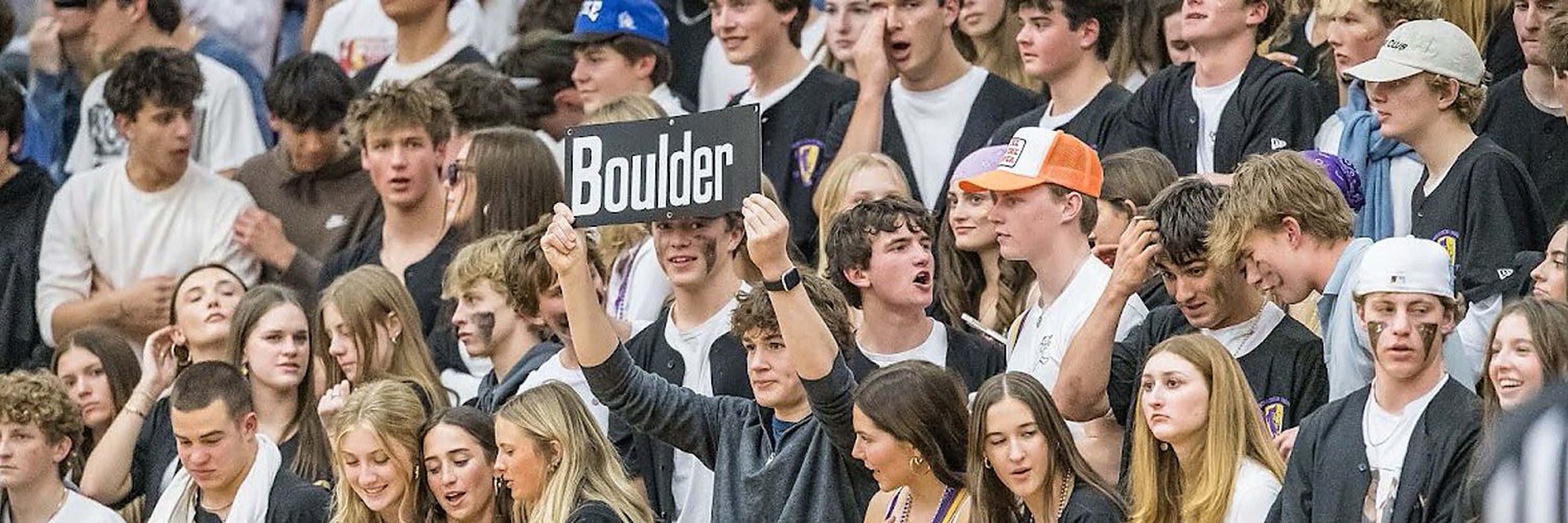 The Boulder High student section at a home game
